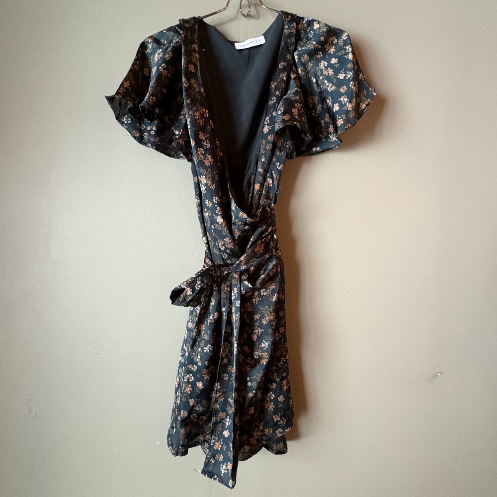 From Palmer Floral Wrap Dress Green